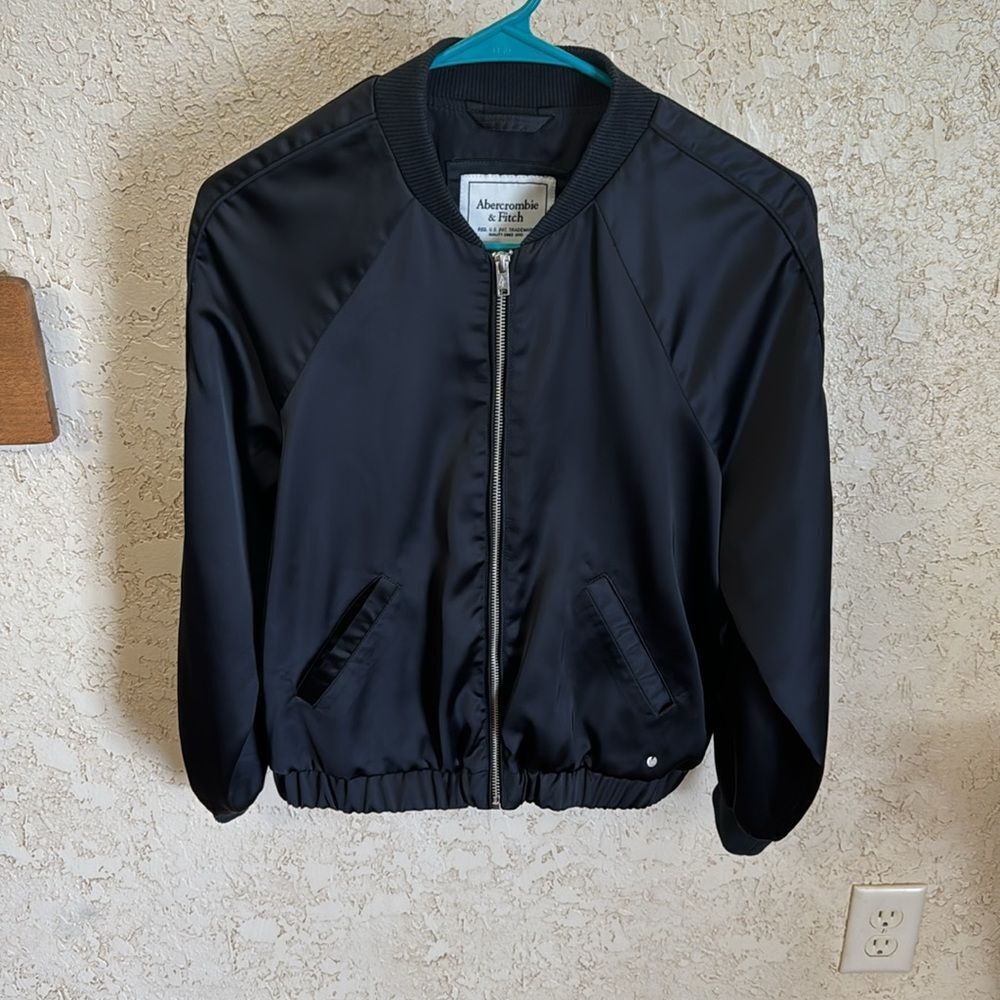Abercrombie and Fitch Black Bomber Jacket